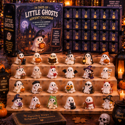CHRISTMAS KICKOFF 49% OFF - 2026 Days of Little Ghosts Blind Box - 24‑Day Festive Countdown, Little Ghosts Themed Collectible Miniatures Blind Box - Gift For Spooky‑Cute Collectors