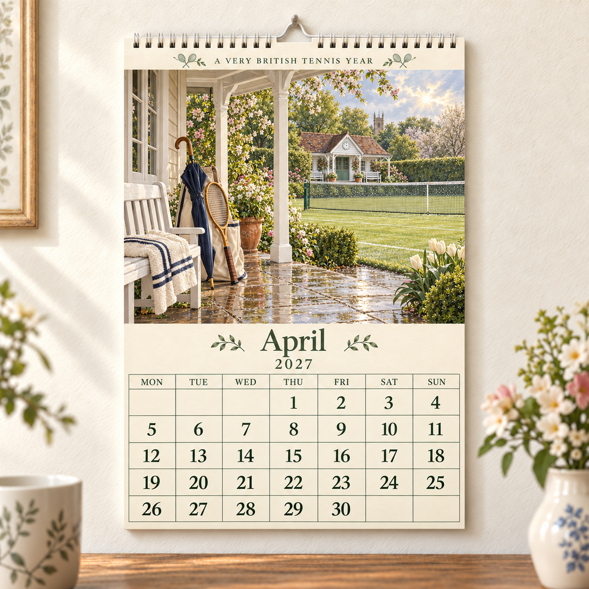 A Very British Tennis Year – 2027 Wall Calendar