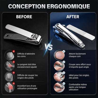 360-Degree Rotating Stainless Steel Multi-Purpose Nail Clipper