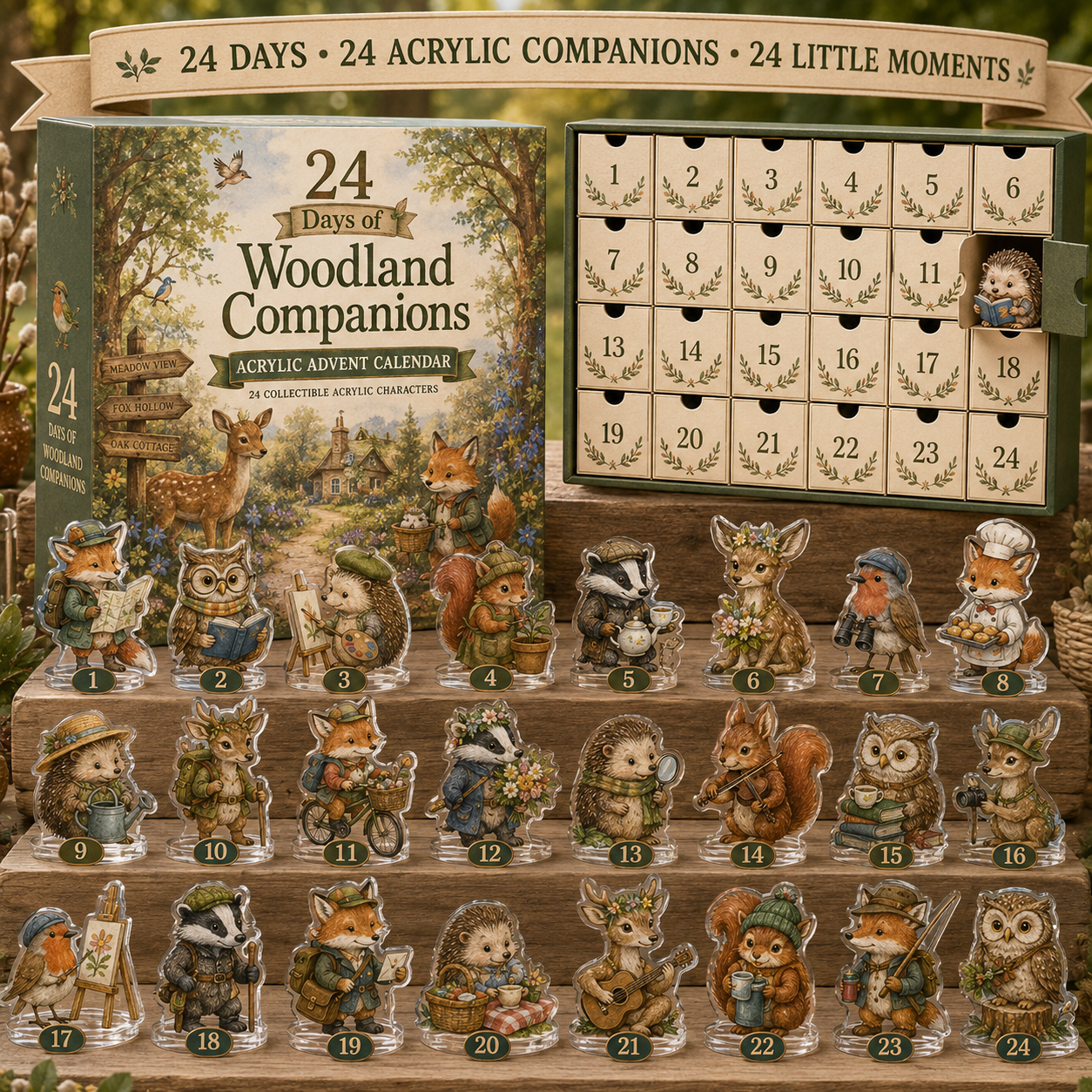 🐾 Last Day 49% OFF – British Pet Parade 24-Day Surprise Calendar 2026 | 24 Unique Acrylic Pets & Charming British Moments 🎁