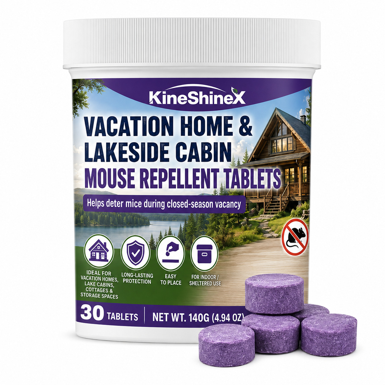 Vacation Home & Lakeside Cabin Mouse Repellent Tablets