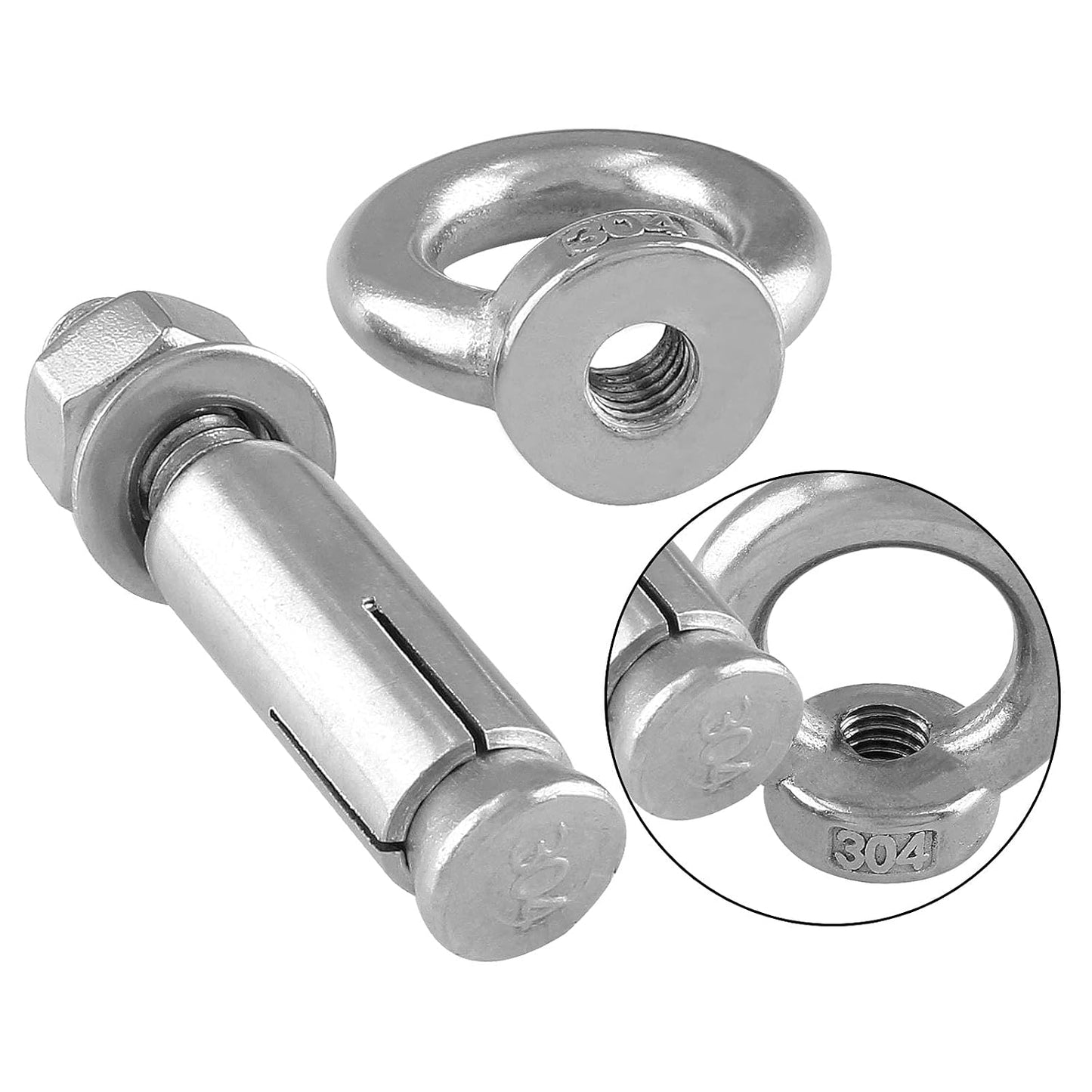 Heavy Duty Expansion Eye Bolts for Secure Concrete Wall Anchoring