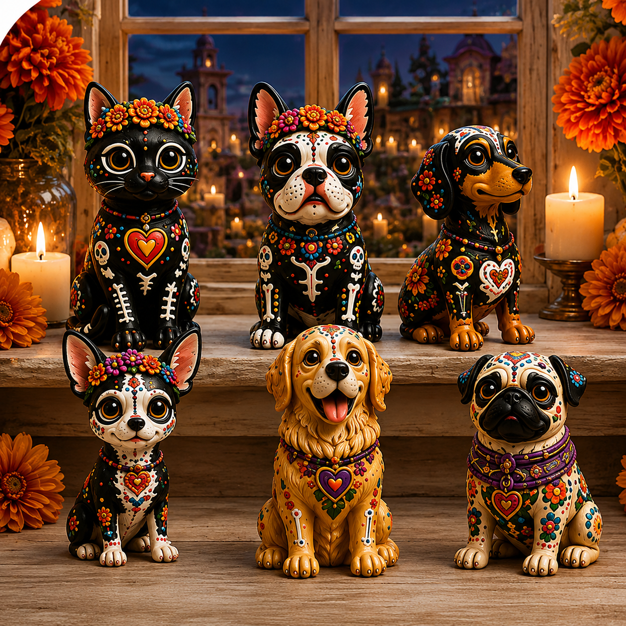 Día de Muertos Animals Advent Calendar 2027 – 24-Day Folk Art Animal Figurine Collection | 24 Unique Collector-Grade Miniatures