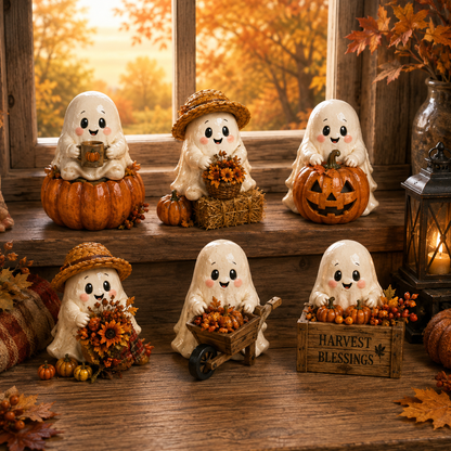 Ghost in the Pumpkin Patch Advent Calendar 2027 – 24 Unique Halloween Ghost Miniatures,