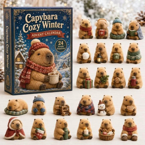 💫CHRISTMAS KICKOFF: 48% OFF – 2026 Capybara Cosy Winter Advent Calendar – 24 Days of Adorable Festive Surprises – Capybara Lovers’ Acrylic Ornaments Blind Box