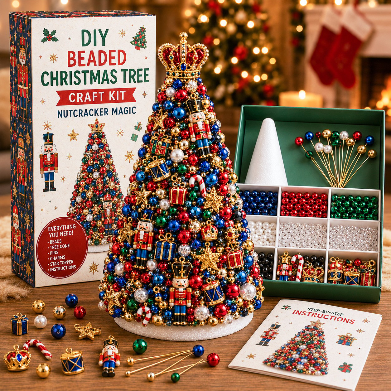 🔥Last Day 49% OFF - 🎄✨ DIY Beaded Christmas Tree Craft Kit