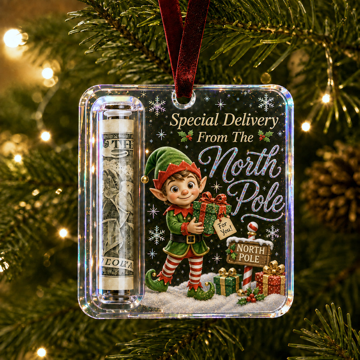 🔥Last 40pcs🎉-✨🎄Christmas Cash Gift Holder Ornament