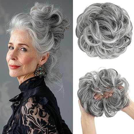💗LAST DAY - BUY 1 GET 1 FREE + FREE GIFT!!💗Messy Curly Hair Bun Scrunchie Extensions