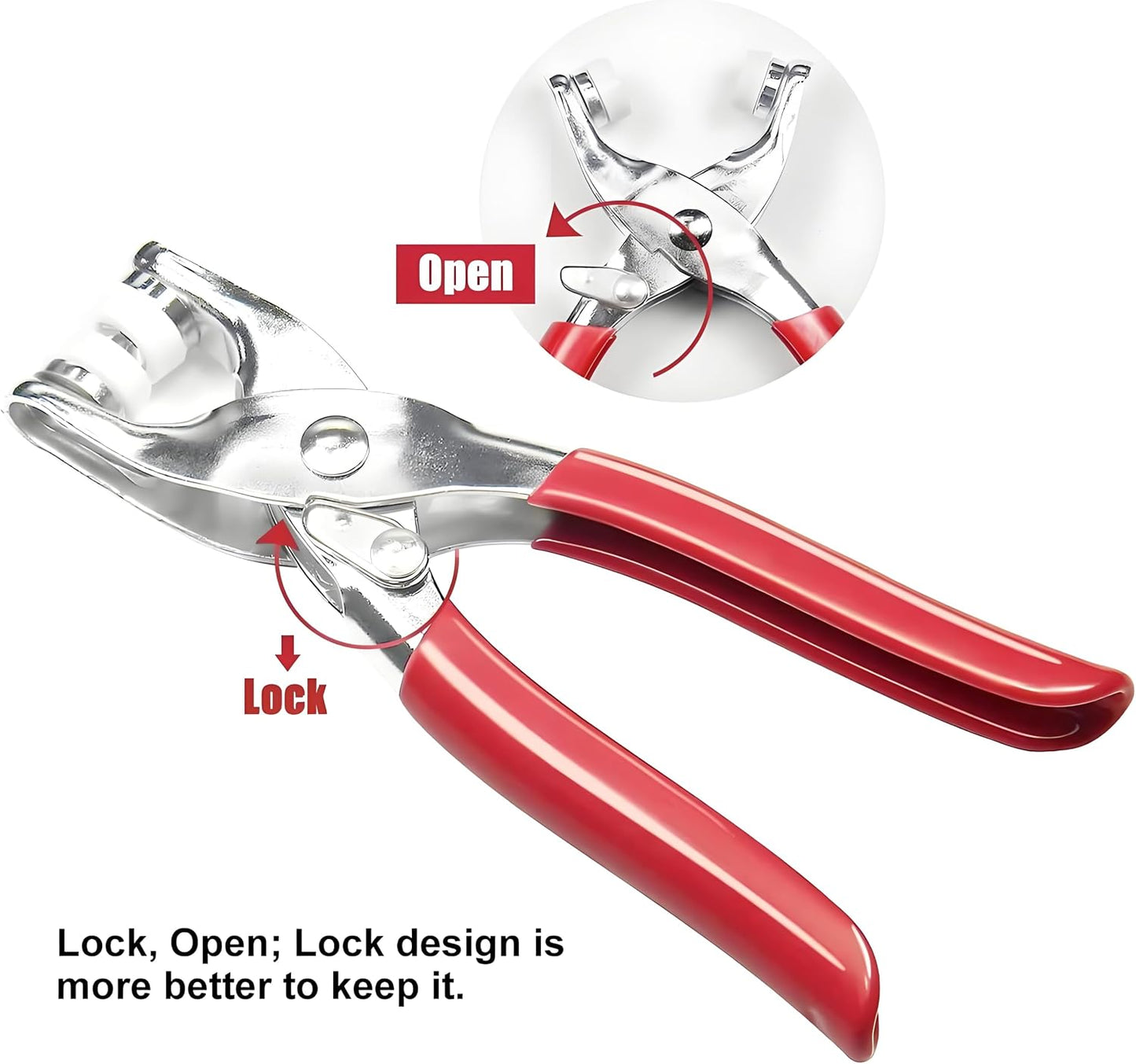 100pcs Invisible Colored Metal Buckle & 1 Count Manual Pressure Pliers