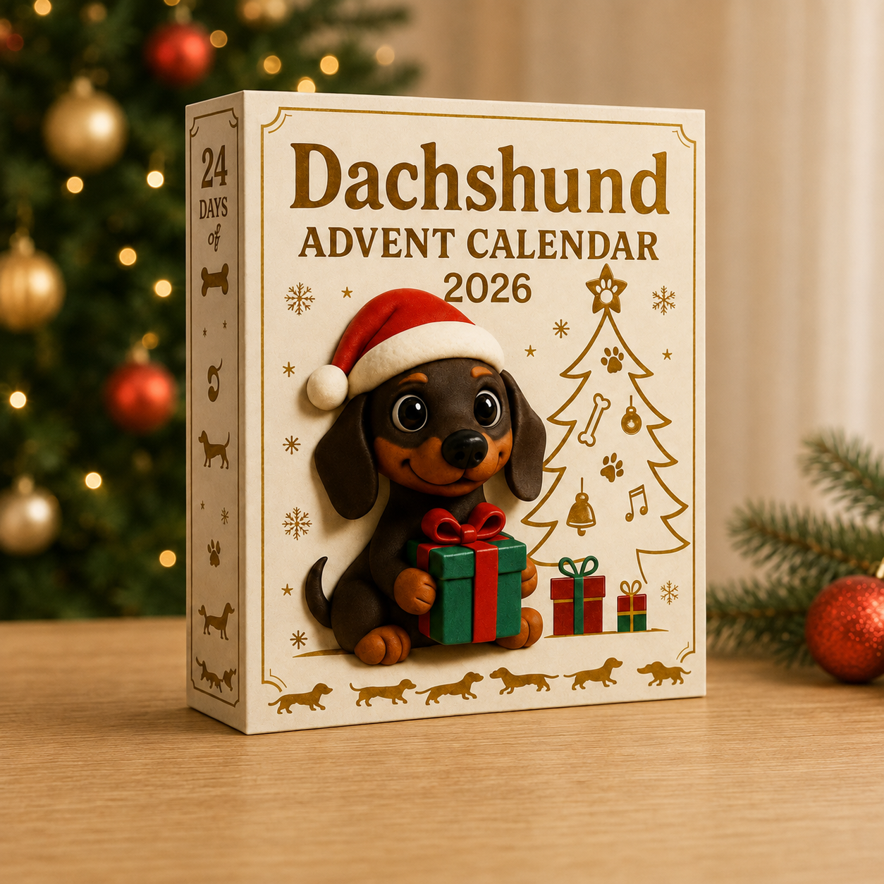 🔥LAST DAY 45% OFF-🐾Christmas Dachshund Advent Calendar