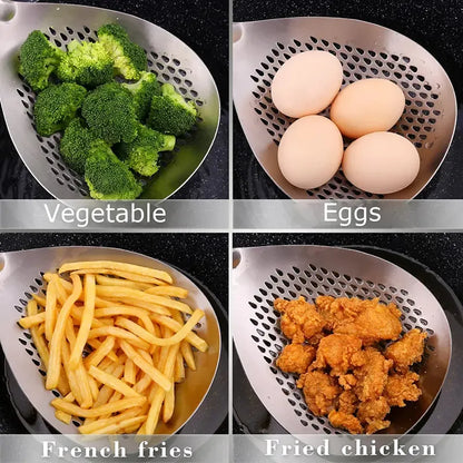 Fine Mesh Stainless Steel Colander - 2026 Upgraded Version Ultra-Fine Filter Mesh with Handle, Oil Filter Spoon, Food Strainer for Kitchen