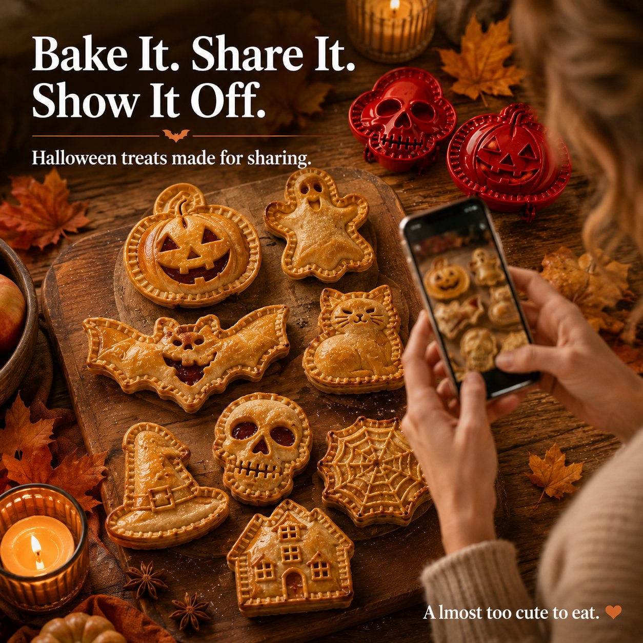 🎃 8-Piece Halloween Mini Hand Pie Mold Set