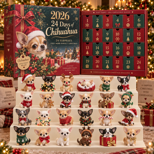 CHRISTMAS KICKOFF 49% OFF - 🐾 2026 Tiny Paws Chihuahua Advent Calendar – 24 Days of Big Personality 🎄