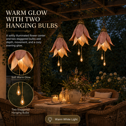 🌸Transform your porch into a magical garden full of atmosphere｜Retro hanging flower lamp three-piece set