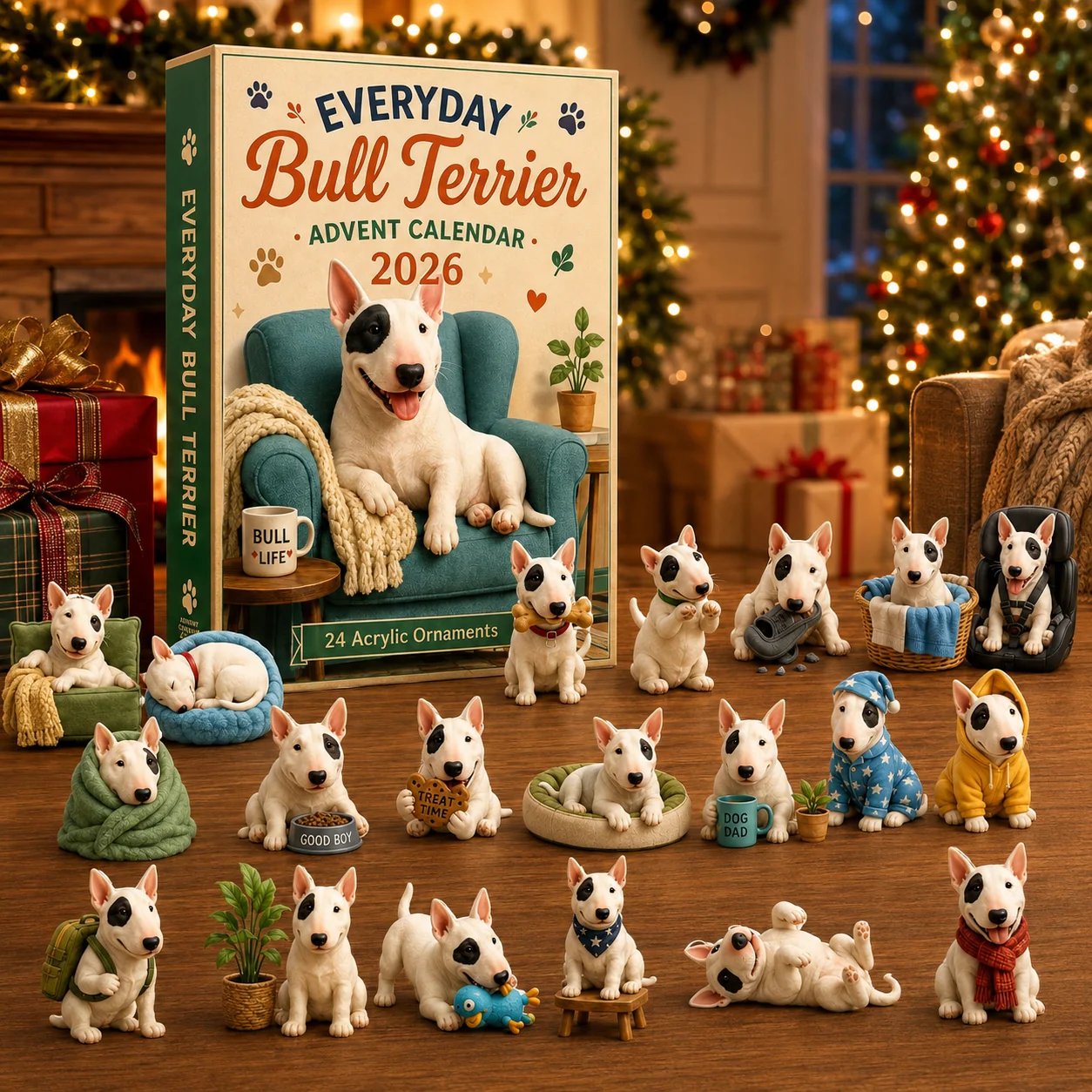 🎄Last Day 49% OFF –✨Everyday Bull Terrier Advent Calendar 2026 - 24-Day Festive Countdown