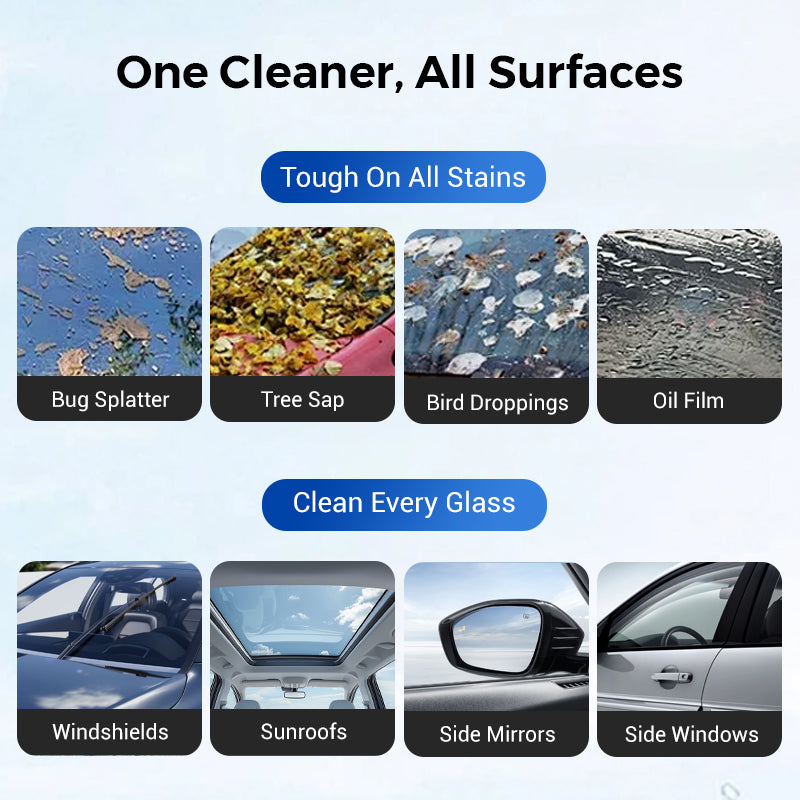 ⏰ Now only 50% off!🔥Buy 2 Get 1 Free🔥 Auto Glass Side Window Oil Film Removal Cleaner