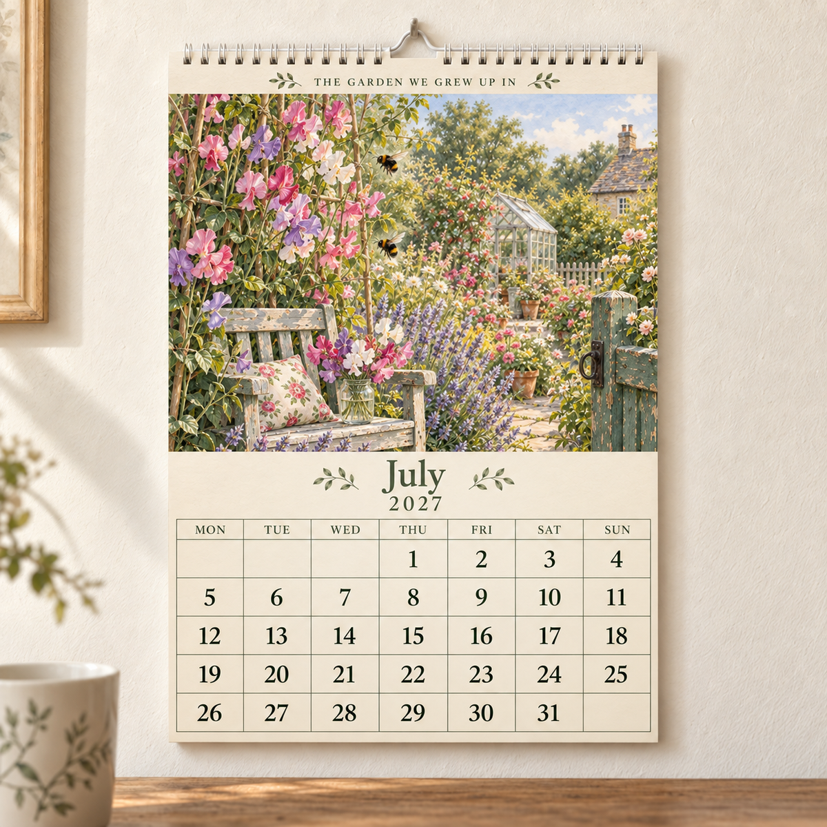 The Garden We Grew Up In – 2027 British Garden Wall Calendar
