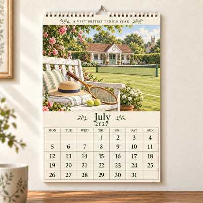 A Very British Tennis Year – 2027 Wall Calendar
