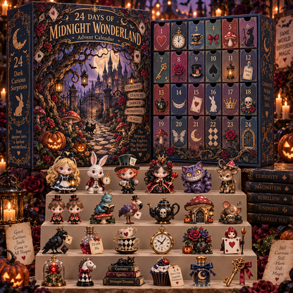 CHRISTMAS KICKOFF 49% OFF - 2026 24 Days of Midnight Wonderland Blind Box - 24‑Day Festive Countdown, Whimsical Fairy‑Tale Themed Collectible Miniatures Blind Box - Gift For Fantasy & Storybook Lovers