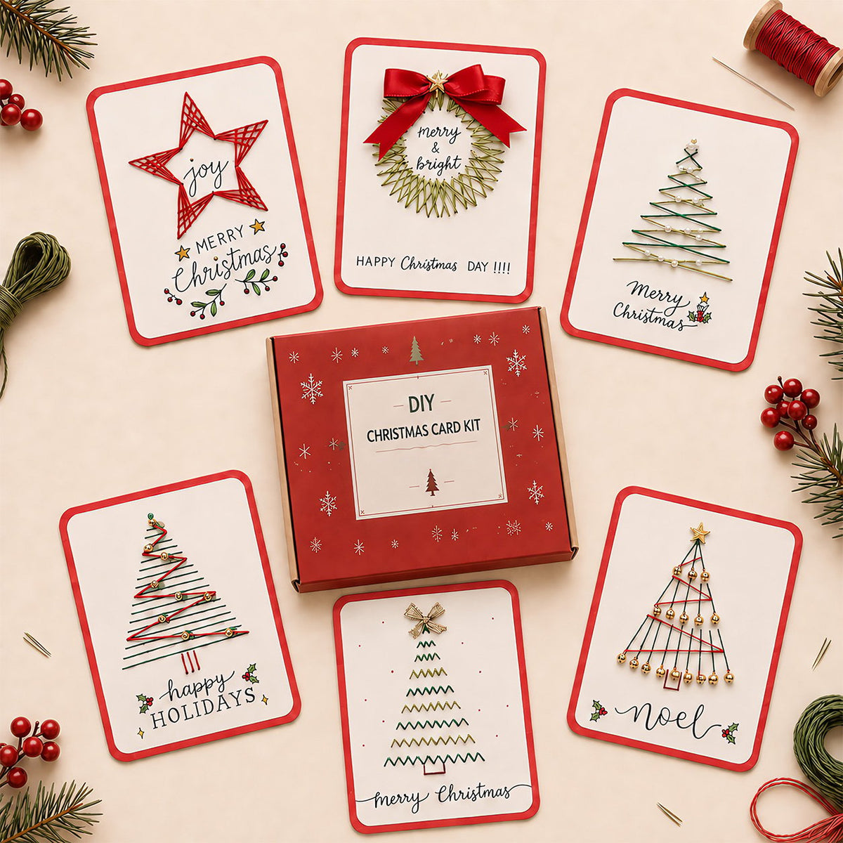 🎄Merry & Bright Christmas DIY Kit (6 pcs)