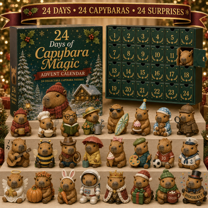 CHRISTMAS KICKOFF 49% OFF - 2026 Days of Capybara Magic Blind Box - 24-Day Festive Countdown, Capybara Collectible Figures Blind Box - Gift For Capybara Lovers