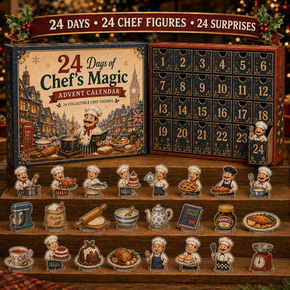 CHRISTMAS KICKOFF 49% OFF - 2026 Chef's Magic Blind Box - 24‑Day Festive Countdown, Chef Figures Blind Box - Gift For Cooking Enthusiasts