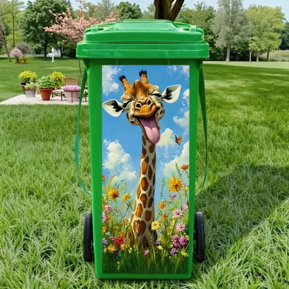 Creative Trash Can Sticker with Colourful Cartoon✨