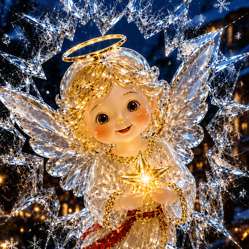 Crystal Santa Claus Window Decoration