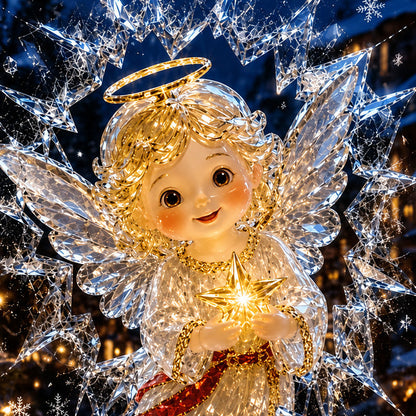 Crystal Santa Claus Window Decoration