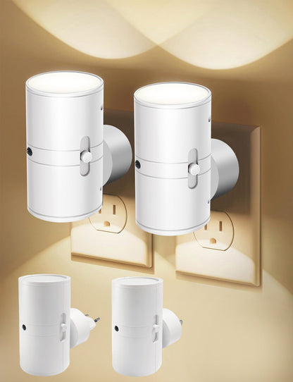 ❄️Summerfresh 50% OFF!✨Plug-In Dusk-to-Dawn Wall Light – 3000K Warm Up & Down Night Light with Pass-Through Socket