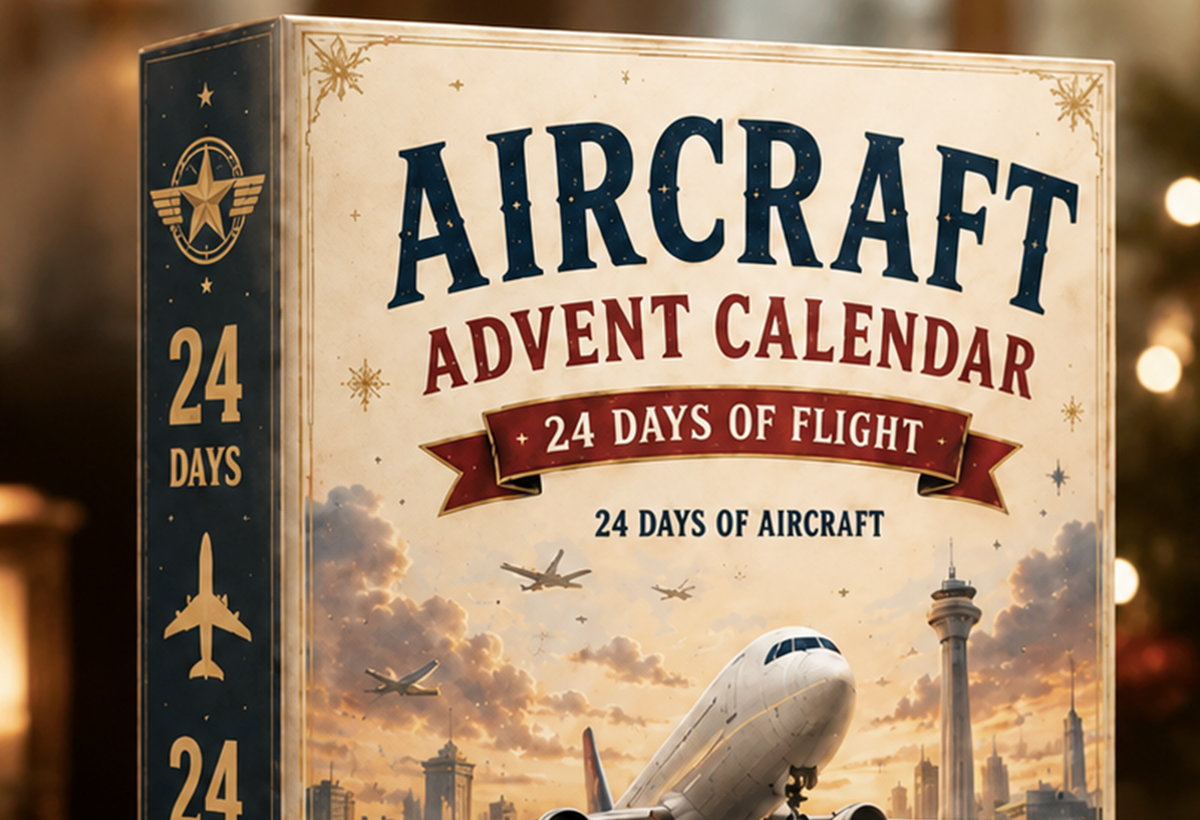 Vintage style Aircraft Advent Calendar packaging