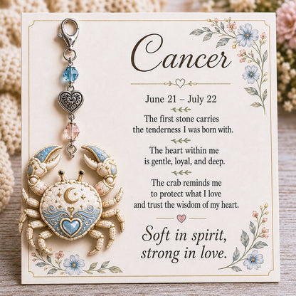 ✨ 12 Zodiac Birthstone Charm Keepsake Card