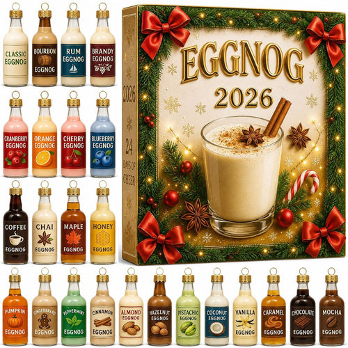 CHRISTMAS KICKOFF: 48% OFF – 2026 Eggnog Flavours Advent Calendar – 24 Days of Festive Bottle Surprises, Gift for Christmas Drink Lovers, Acrylic Ornaments Blind Box