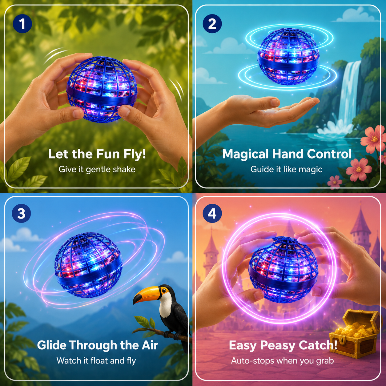 SkySpin-Gesture Flight Ball  USB Rechargeable Gesture Control LED Lighting