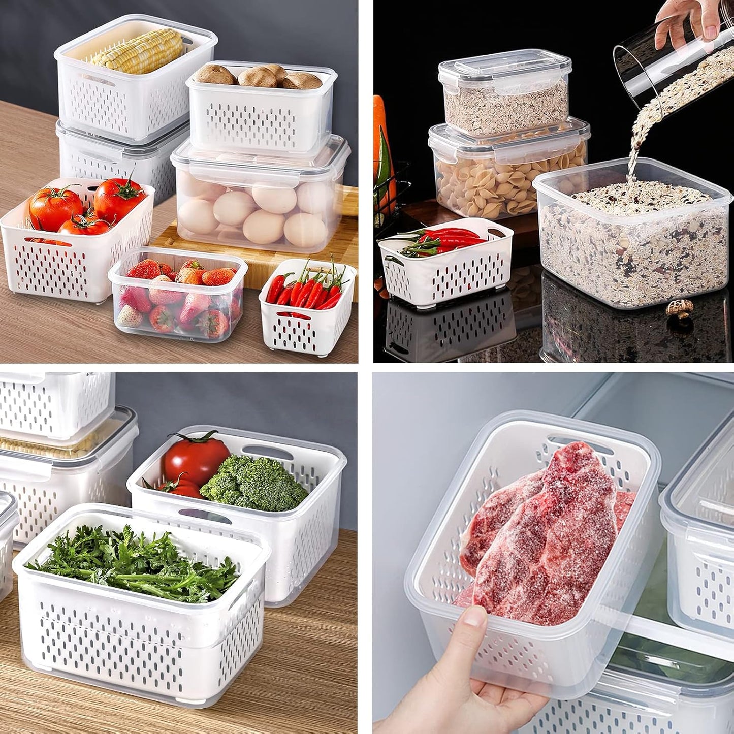 🔥🔥Hot Sale 🍓 Refrigerator Food Storage Containers – Keep Fruits Fresh