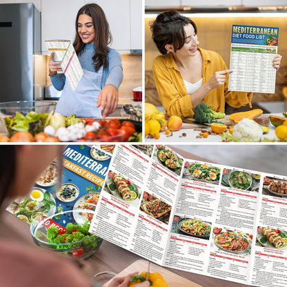🎁Last Day 50% OFF🥗Feel More Confident About Everyday Meals - 6-Piece Mediterranean Meal Planning Set With A 28-Day Guide And 80 Recipes🍋