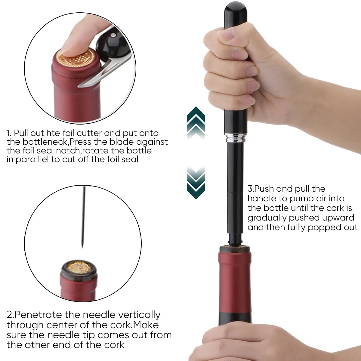 Air pressure wine corkscrew🍾