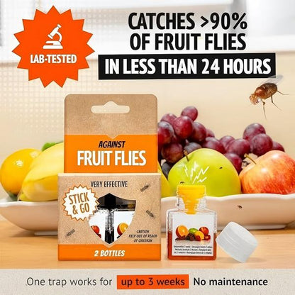 LAST DAY BUY 2 GET 1 FREE🔥Ultra-Strong Fruit Fly Trap - User Friendly (Up to 3 Weeks per Bottle)