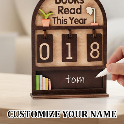 Wooden Reading Progress Tracker
