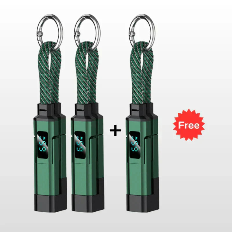 📢📢50% OFF !! ⏰4-in-1 Digital Display Keychain Charging Cable🔋📱