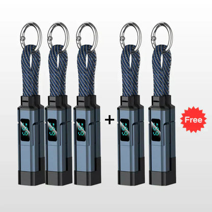 📢📢50% OFF !! ⏰4-in-1 Digital Display Keychain Charging Cable🔋📱