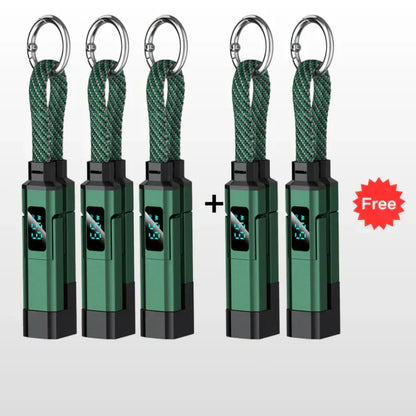 📢📢50% OFF !! ⏰4-in-1 Digital Display Keychain Charging Cable🔋📱