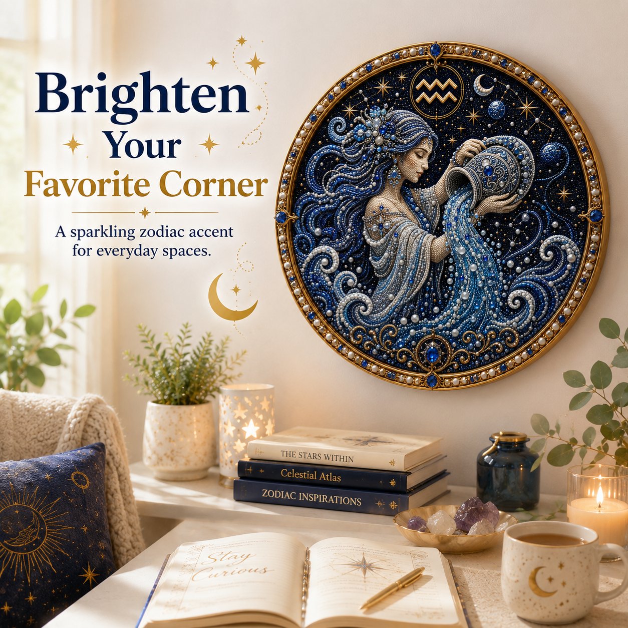 🔥Last Day 49% OFF - 12 Zodiac Signs Pearl Art Kit ♈🌙