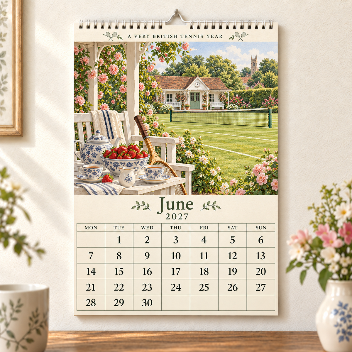 A Very British Tennis Year – 2027 Wall Calendar