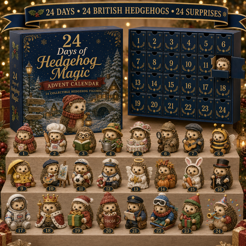 CHRISTMAS KICKOFF 49% OFF - 2026 Forest Hedgehogs Blind Box - 24‑Day Festive Countdown, Hedgehog Figurines Blind Box - Gift For Hedgehog Lovers