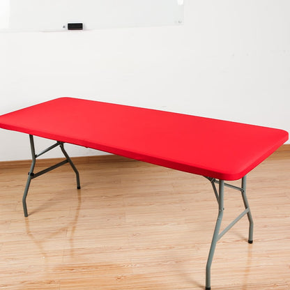 🌸 LIMITED TIME 60% OFF! ✨Pack Stretch Fabric Table Top Cap Cover, fits 4ft/6ft/8ft Tables