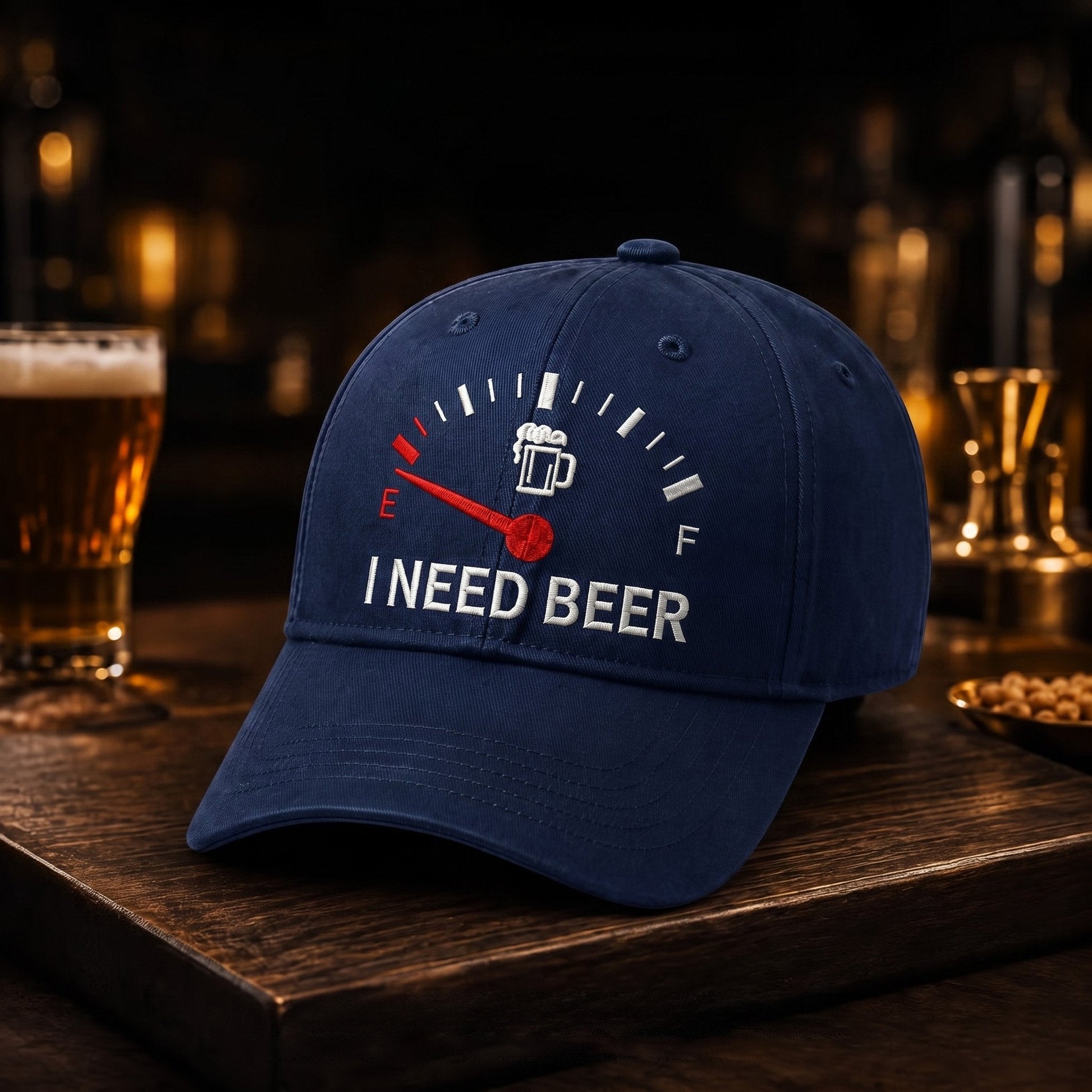 🍺 ‘I NEED BEER’ Embroidered Baseball Cap – Unisex Memorial Hat🧢 100% Cotton