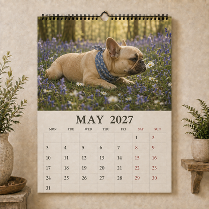 🐾 Funny French Bulldogs 2027 Wall Calendar – 12 Months of Charming Frenchie Moments