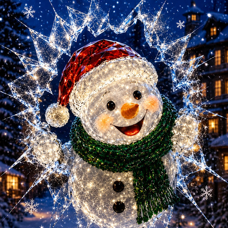 Crystal Santa Claus Window Decoration