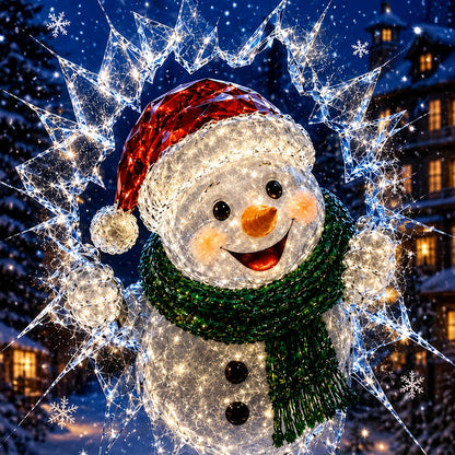 Crystal Santa Claus Window Decoration